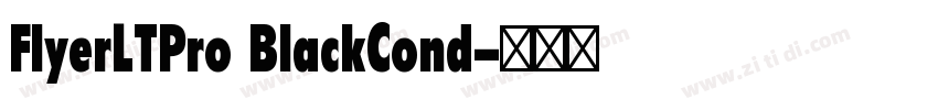 FlyerLTPro BlackCond字体转换 FlyerLTPro BlackCond字体转换